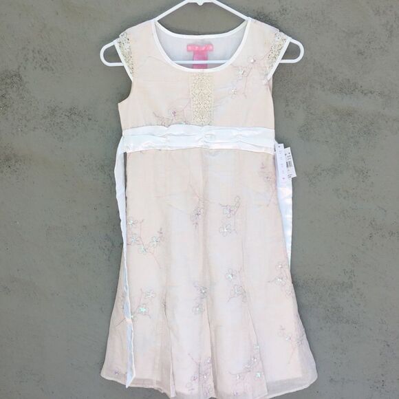 Beige Floral dress/ formal dress - Picture 1 of 8